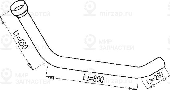 Труба выхлопного газа DINEX 68165