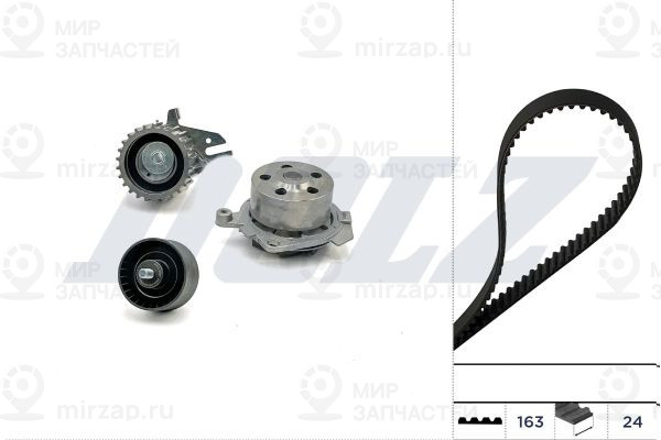Водяной насос + комплект зубчатого ремня DOLZ KD086