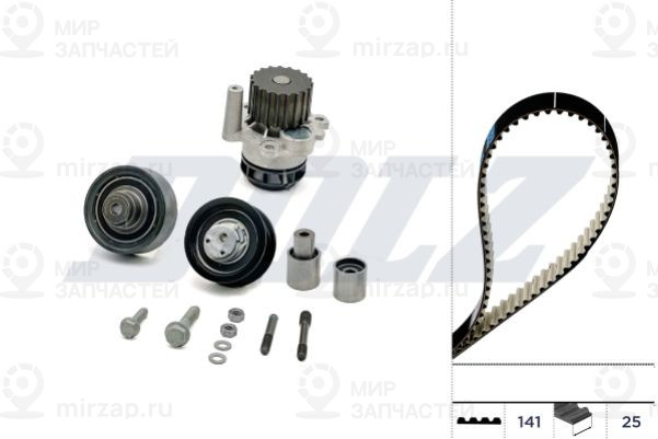 Водяной насос + комплект зубчатого ремня DOLZ KD104
