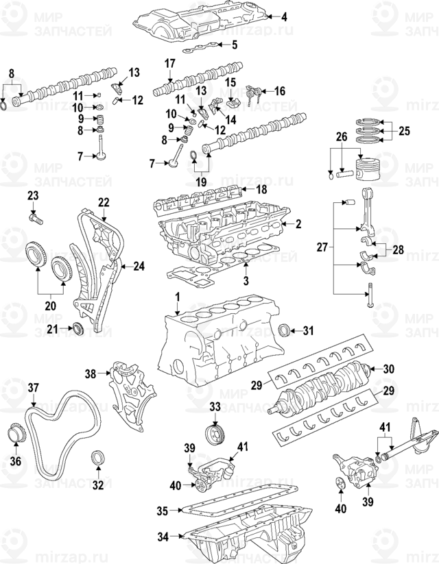 Ремкомплект маслоотраж.колпачков
 BMW 11340032582