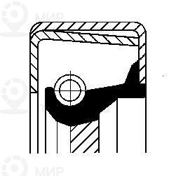 Уплотняющее кольцо, механическая коробка передач CORTECO 12011394B