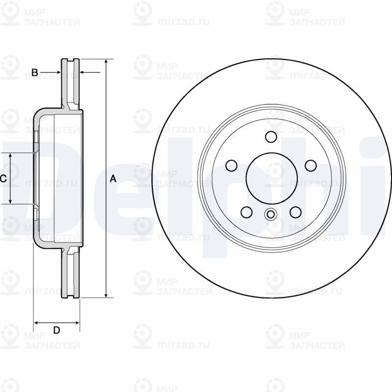 Тормозной диск DELPHI BG9130C