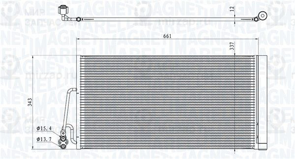Конденсатор, кондиционер MAGNETI MARELLI 350203861000