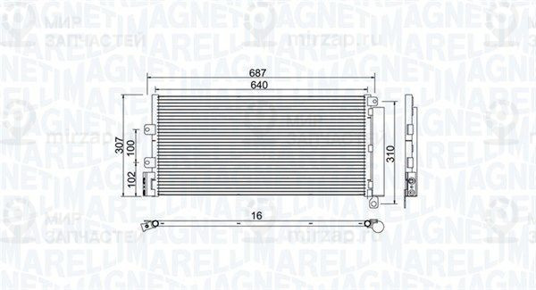 Конденсатор, кондиционер MAGNETI MARELLI 350203969000