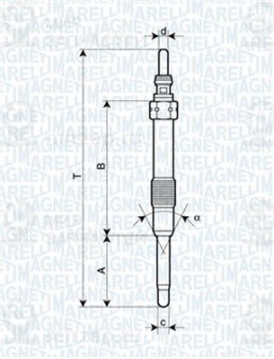 Свеча накаливания MAGNETI MARELLI 062900053304