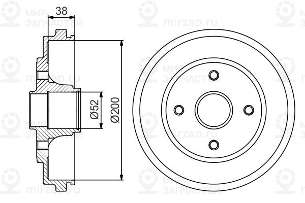 Тормозной барабан BOSCH 0986477229