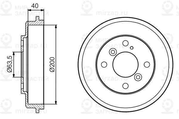 Тормозной барабан BOSCH 0986477240