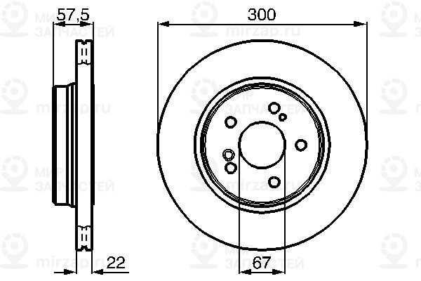 Тормозной диск BOSCH 0986478793