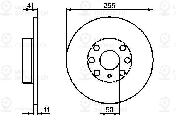 Тормозной диск BOSCH 0986478880