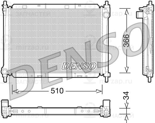 Радиатор, охлаждение двигателя DENSO DRM46037