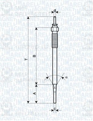 Свеча накаливания MAGNETI MARELLI 062900036304