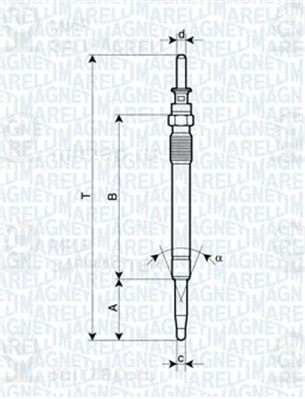 Свеча накаливания MAGNETI MARELLI 062900078304