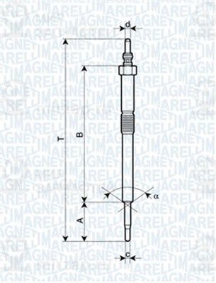 Свеча накаливания MAGNETI MARELLI 062900082304