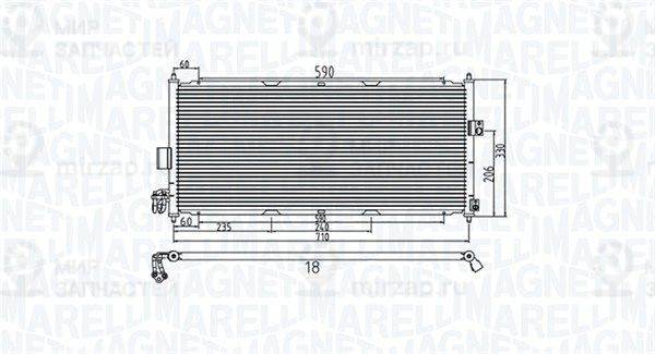 Конденсатор, кондиционер MAGNETI MARELLI 350203958000