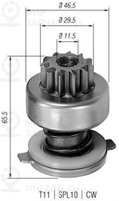 Ведущая шестерня, стартер MAGNETI MARELLI 940113020109