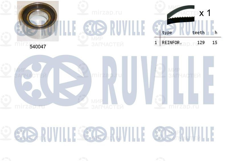 Комплект ремня ГРМ RUVILLE 550038