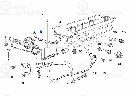 Уплотнительная прокладка безасбестовая
 BMW 11361740840