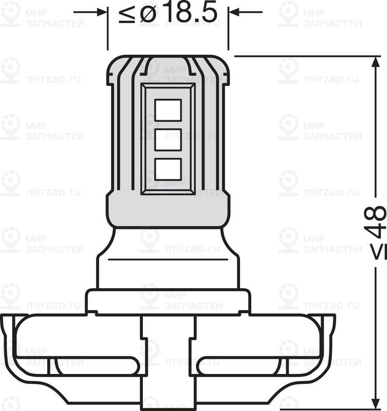 Лампа накаливания, стояночный / габаритный огонь ams-OSRAM 5201DWP-1BL