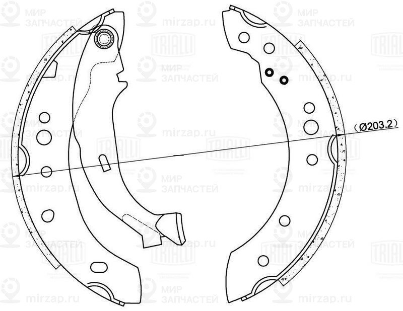 Комплект тормозных колодок TRIALLI GF4419