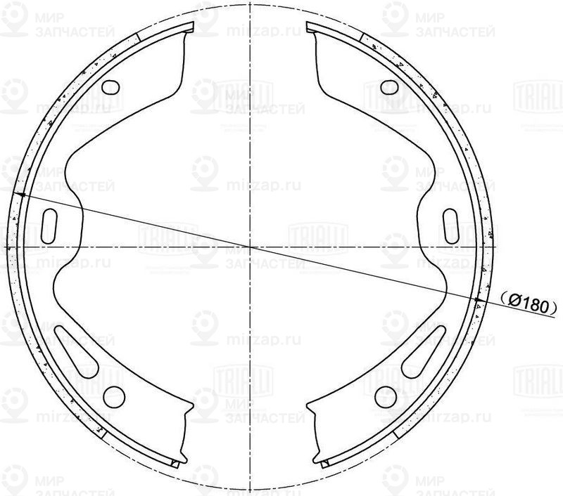 Комплект тормозных колодок TRIALLI GF4439