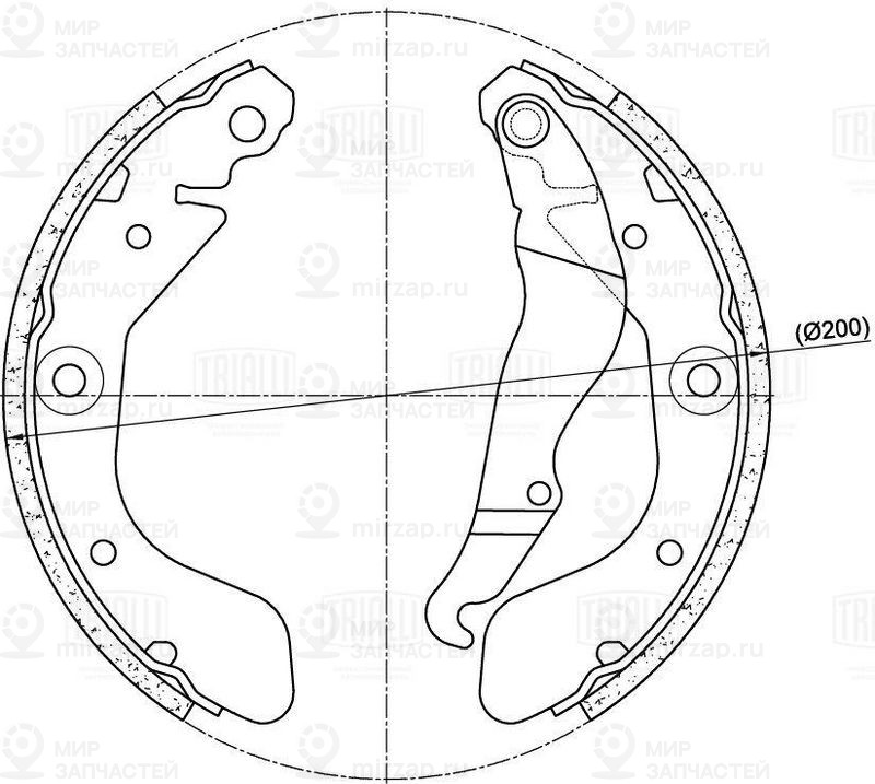 Комплект тормозных колодок TRIALLI GF4543