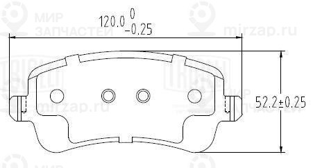 Комплект тормозных колодок, дисковый тормоз TRIALLI PF4439