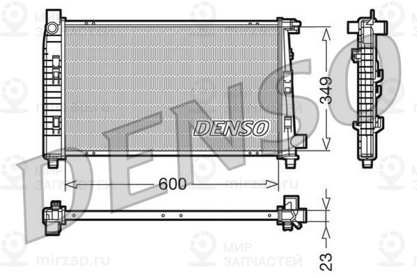 Радиатор, охлаждение двигателя DENSO DRM17100