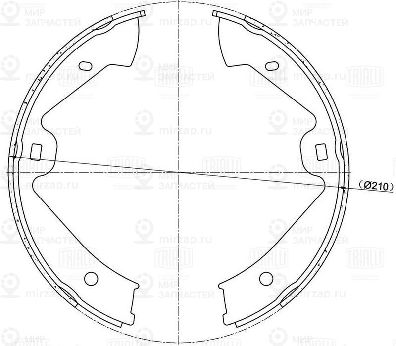 Комплект тормозных колодок TRIALLI GF4641