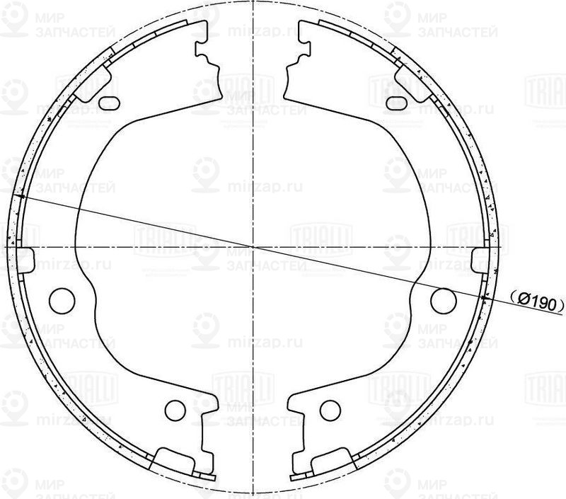 Комплект тормозных колодок TRIALLI GF4645