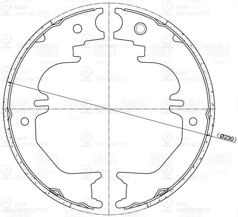 Комплект тормозных колодок TRIALLI GF4791