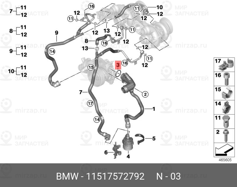 Запчасть BMW 11517572792