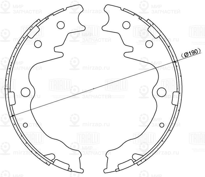 Комплект тормозных колодок TRIALLI GF4427