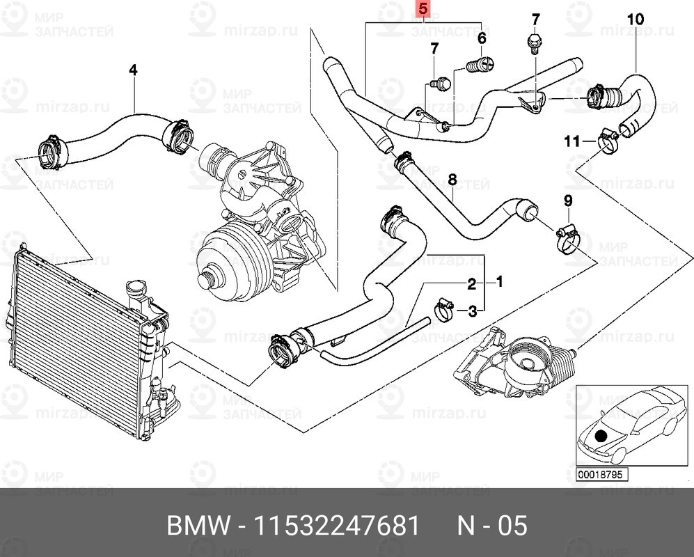 Запчасть BMW 11532247681