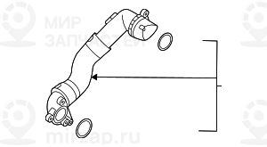 Leitung Kьhlmittelpumpe-Zylinderkopf
 BMW 11538645546