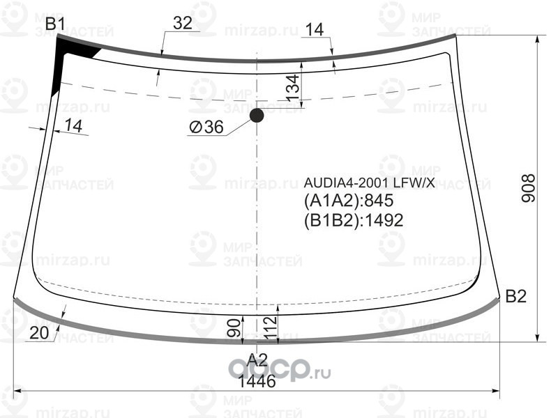 Запчасть XYG AUDIA42001LFWX