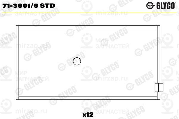 Шатунный подшипник GLYCO 7136016STD