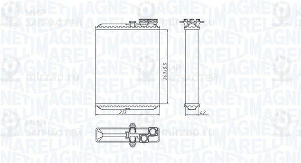 Теплообменник, отопление салона MAGNETI MARELLI 350218427000