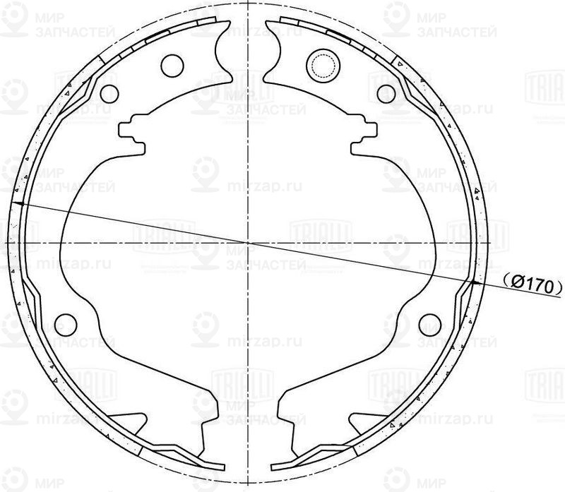 Комплект тормозных колодок TRIALLI GF4604