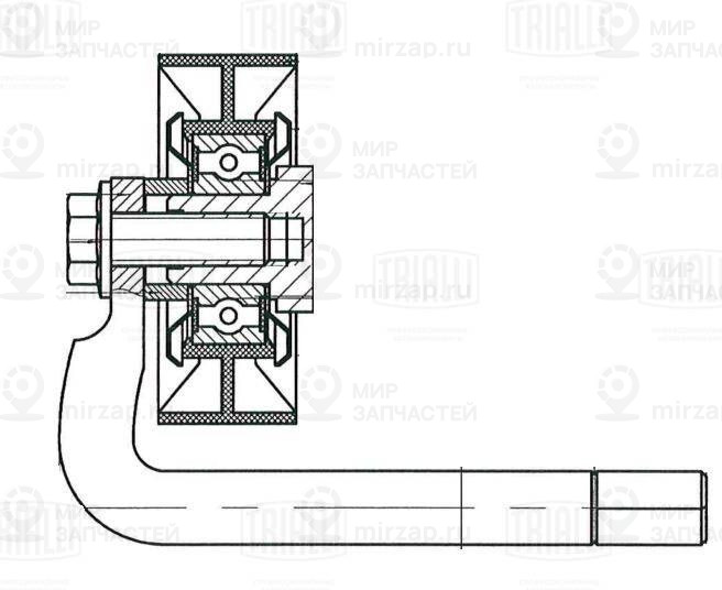 Натяжитель ремня, клиновой зубча TRIALLI CM5854