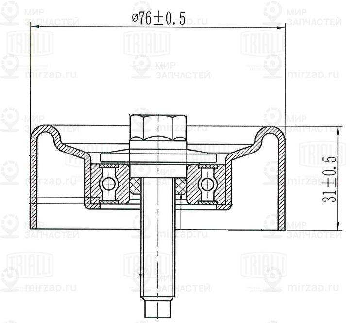 Паразитный / ведущий ролик, поликлиновой ремень TRIALLI CM5885