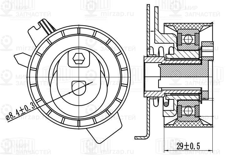 Паразитный / Ведущий ролик, зубчатый ремень TRIALLI CM6225