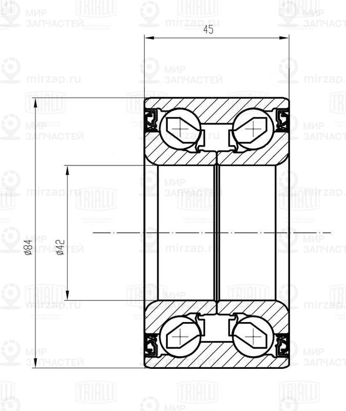 Подшипник ступицы колеса TRIALLI CS1109