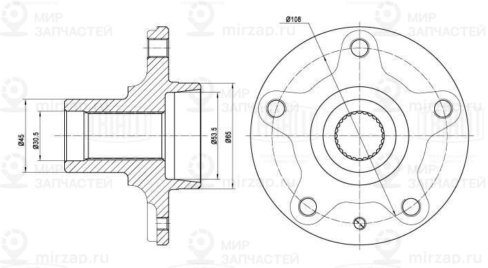 Ступица колеса TRIALLI MR2710