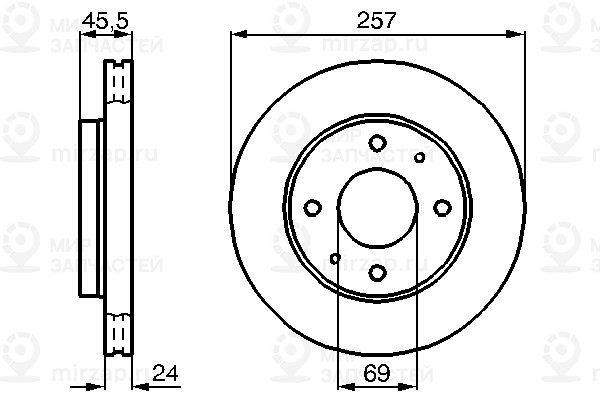 Тормозной диск BOSCH 0986478774