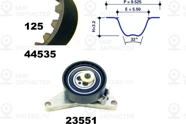 Комплект ремня ГРМ MAPCO 73535