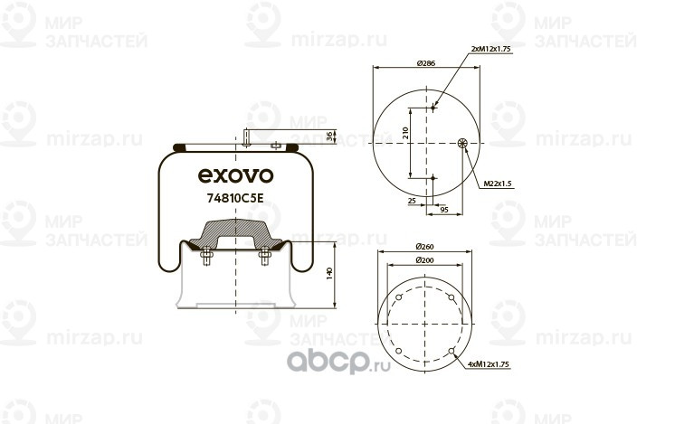 Запчасть EXOVO 74810C5E