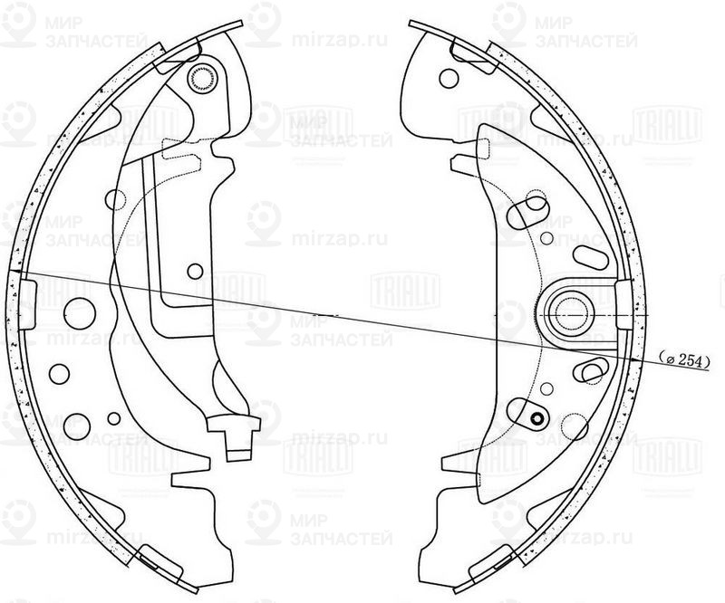 Комплект тормозных колодок TRIALLI GF0871