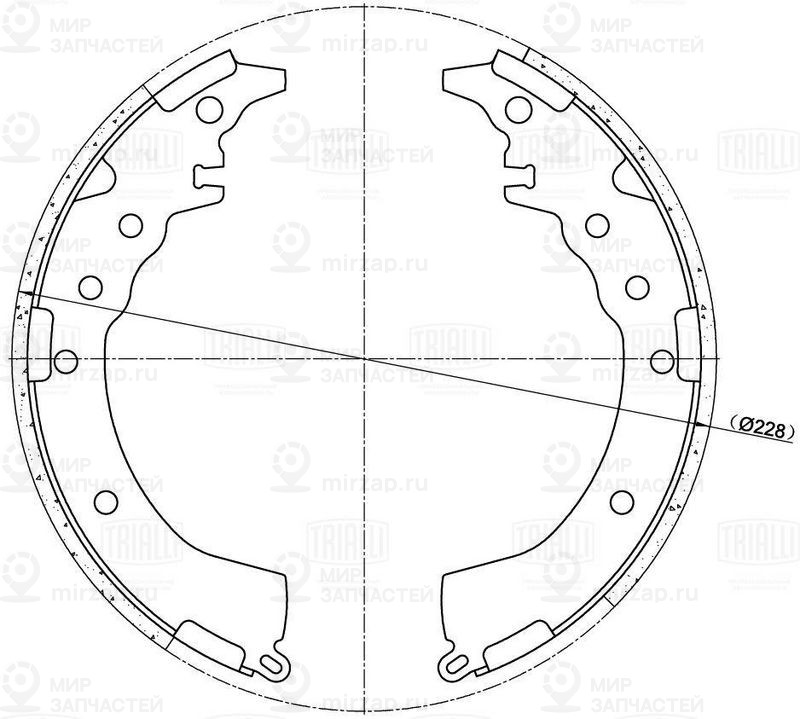 Комплект тормозных колодок TRIALLI GF4574