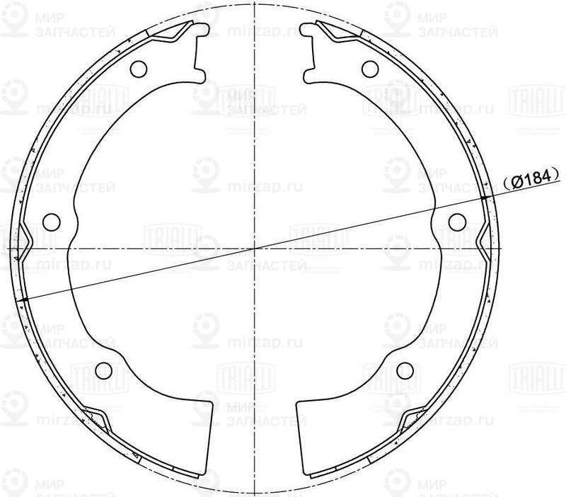 Комплект тормозных колодок TRIALLI GF4654