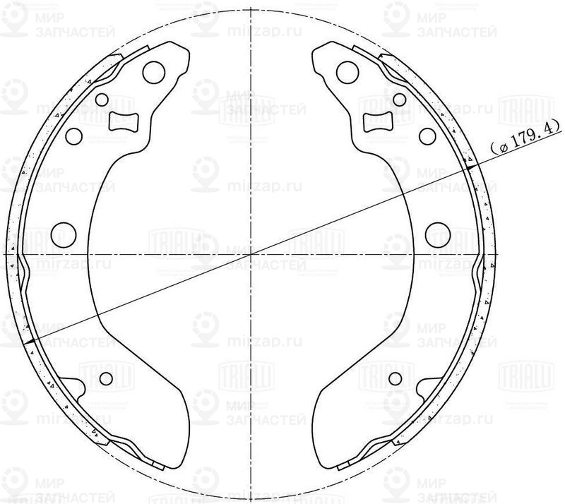 Комплект тормозных колодок TRIALLI GF4786